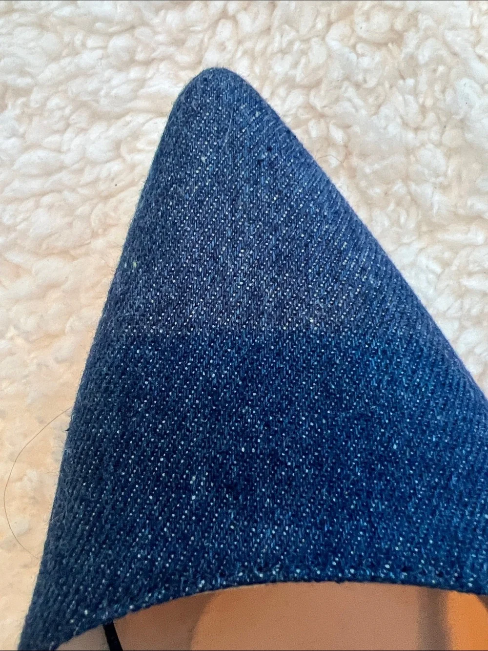 Divanne Denim Navy Pointed-Toe Slingback Pumps Size 9 NWOT